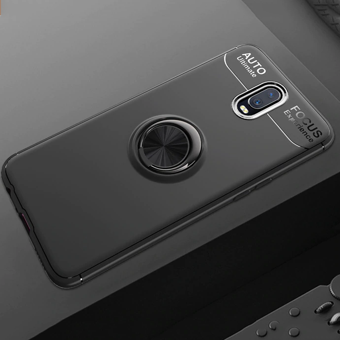 OnePlus 7 Metallic Finger Ring Holder Matte Case
