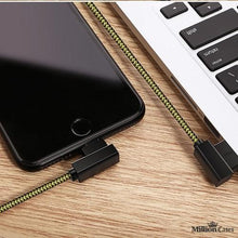 Load image into Gallery viewer, L Bend Nylon Braided USB Charging Cable
