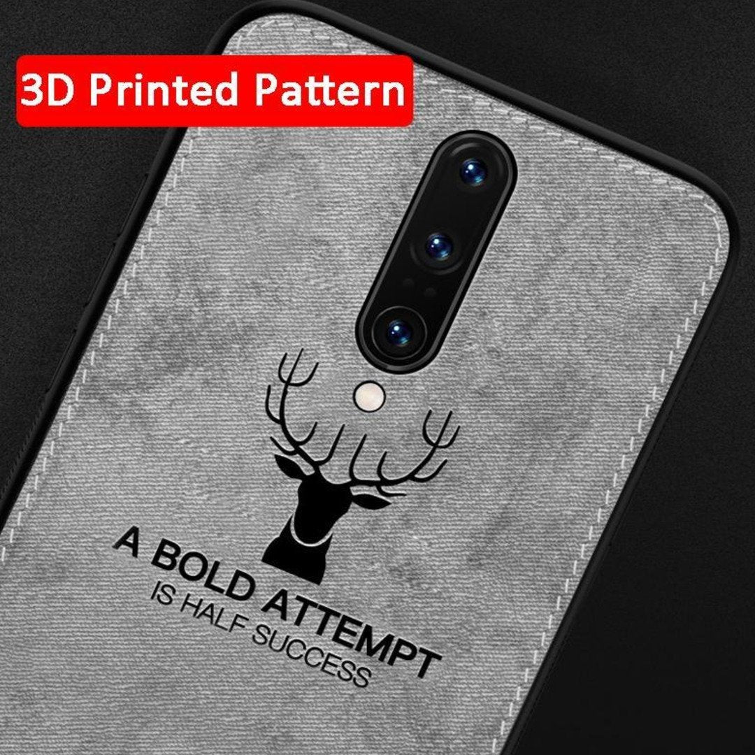 OnePlus 8 (3 in 1 Combo) Deer Case + Tempered Glass + Earphones