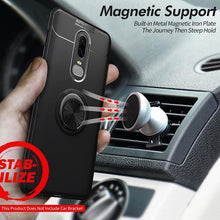 Load image into Gallery viewer, OnePlus 6 Metallic Finger Ring Holder Matte Case
