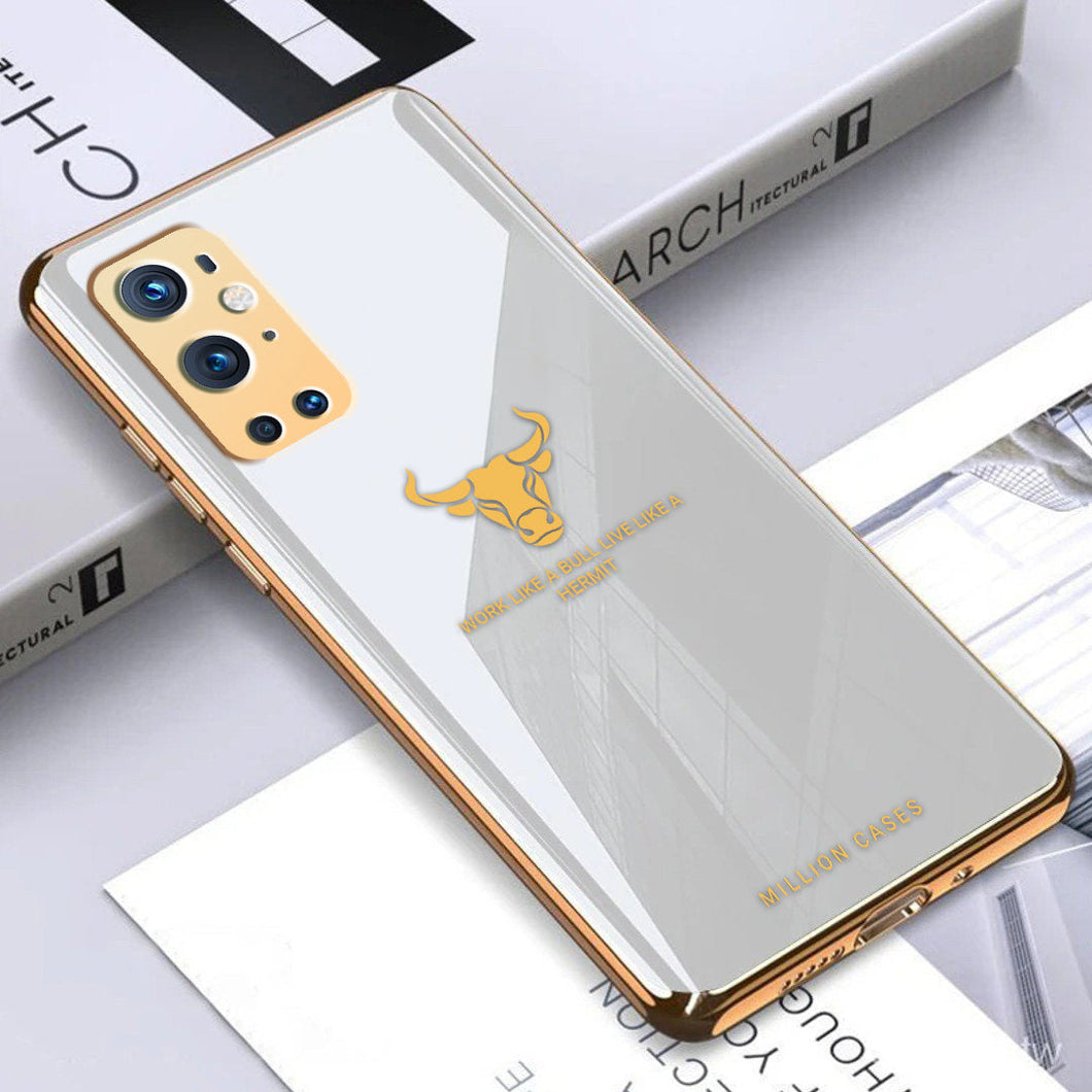 OnePlus 8 Series Bull Pattern Electroplating Glass Case