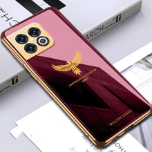 Load image into Gallery viewer, OnePlus Series (3 in 1 Combo) Eagle Pattern Electroplating Glass Case +Tempered Glass + Camera Lens Protector
