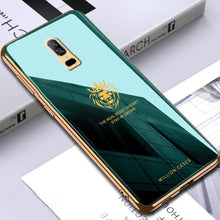 Load image into Gallery viewer, OnePlus 6 Lion Pattern Electroplating Glass Case
