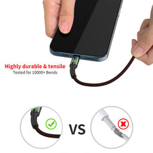 Load image into Gallery viewer, Million Cases Auto Disconnect Fast Charging Braided Lightning Cable
