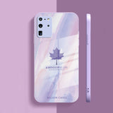 Galaxy S20 Ultra Watercolor Mapple Leaf Glass Case
