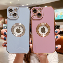 Load image into Gallery viewer, iPhone 12 Pro Max Classic Plating Logo Cut Camera Protection Case
