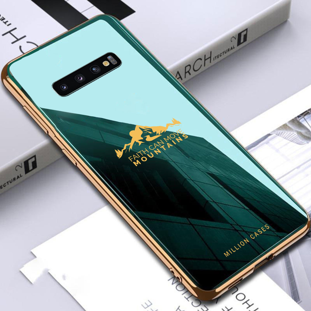 Galaxy S10 Plus Sierra Pattern Electroplating Glass Case