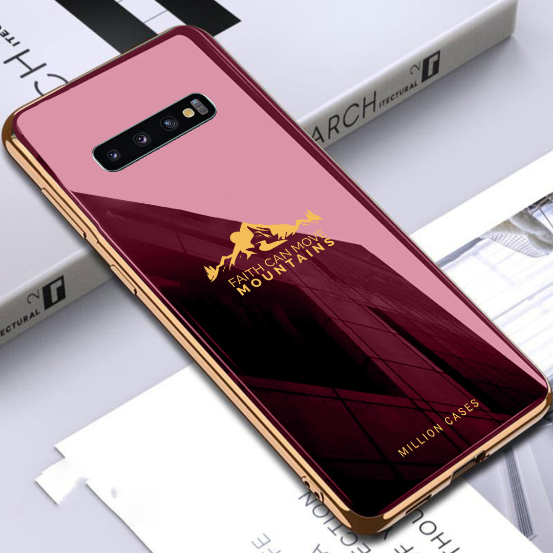 Galaxy S10 Plus Sierra Pattern Electroplating Glass Case
