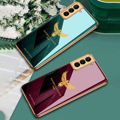 Galaxy S22 Plus Eagle Pattern Electroplating Glass Case