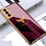 Galaxy S22 Plus Eagle Pattern Electroplating Glass Case