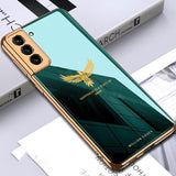 Galaxy S22 Plus Eagle Pattern Electroplating Glass Case