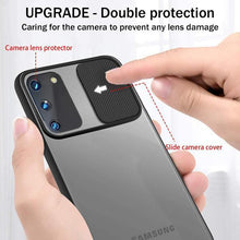 Load image into Gallery viewer, Galaxy S20 Camera Lens Slide Protection Matte Case
