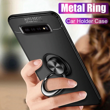 Load image into Gallery viewer, Galaxy S10 Metallic Finger Ring Holder Matte Case
