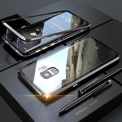 Galaxy S9 Electronic Auto-Fit Magnetic Transparent Glass Case