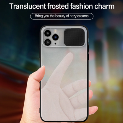 Camera Lens Slide Protection Matte Case - iPhone
