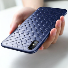 Load image into Gallery viewer, iPhone XS Max Ultra Thin Soft Grid Weaving Case
