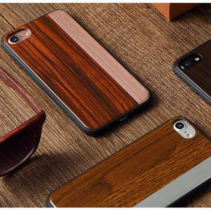 iPhone 7 Straight Pattern Wooden TPU Series Case