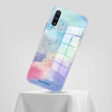 Load image into Gallery viewer, Galaxy A70 Watercolor Splatter Glass Back Case
