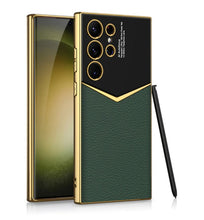Load image into Gallery viewer, Gold Plated Leather Protective Case - Samsung
