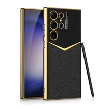 Load image into Gallery viewer, Gold Plated Leather Protective Case - Samsung
