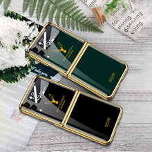 Load image into Gallery viewer, Galaxy Z Flip4 Animal Pattern Glass Case
