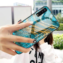 Load image into Gallery viewer, Galaxy A50 Soothing Sea Pattern Marble Glass Back Case
