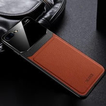 Load image into Gallery viewer, iPhone 8 Plus Sleek Slim Leather Glass Case
