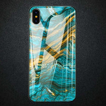 Load image into Gallery viewer, Luxury Marble Sea Pattern Tempered Glass Case
