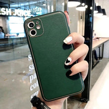 Load image into Gallery viewer, iPhone 11 Pro Leather Textured Gold Plated Case
