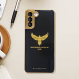 Galaxy S21 Plus Eagle Pattern Electroplating Glass Case