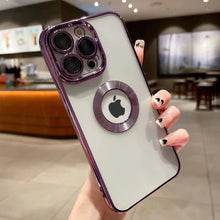 Load image into Gallery viewer, iPhone 14 Pro Clear Plating Logo Cut Soft Case
