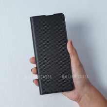 Load image into Gallery viewer, Galaxy Z Fold4 Carbon Fiber Leather Case
