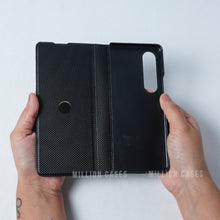 Load image into Gallery viewer, Galaxy Z Fold4 Carbon Fiber Leather Case
