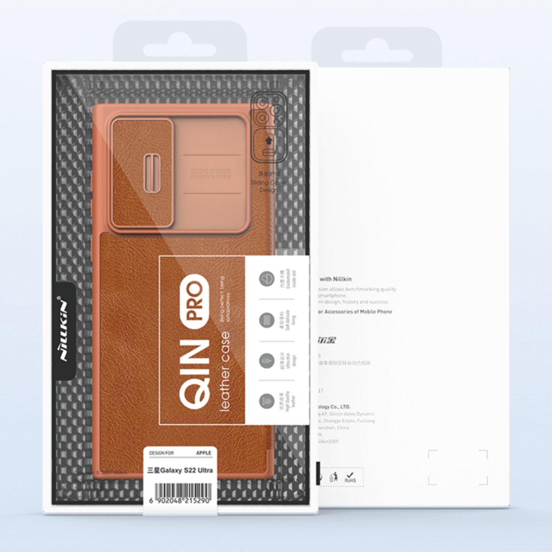Camera Protection QIN Leather Flip Case - Samsung