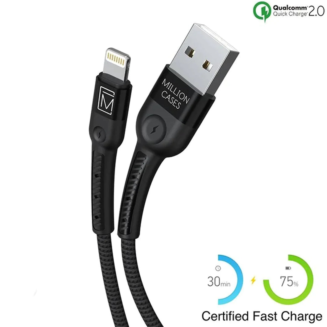 Million Cases - Nylon Braided Quick Charging Lightning Cable