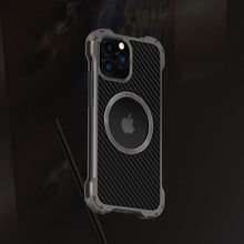 Load image into Gallery viewer, iPhone 14 Series R-Just Aluminium Carbon Fiber Case
