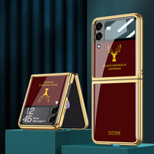 Load image into Gallery viewer, Galaxy Z Flip4 Animal Pattern Glass Case
