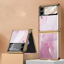 Load image into Gallery viewer, Galaxy Z Flip3 Luxury Splice Marble Case
