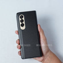 Load image into Gallery viewer, Galaxy Z Fold4 Carbon Fiber Leather Case
