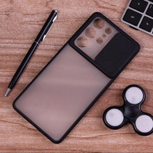 Load image into Gallery viewer, Galaxy S21 Ultra Camera Lens Slide Protection Matte Case
