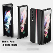 Load image into Gallery viewer, Galaxy Z Fold4 Luxury Leather Splice Case
