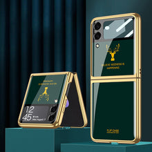 Load image into Gallery viewer, Galaxy Z Flip4 Animal Pattern Glass Case
