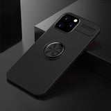 iPhone 12 Metallic Finger Ring Holder Matte Case