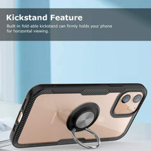 Load image into Gallery viewer, iPhone 12 Shockproof Transparent Metallic Ring Holder Case
