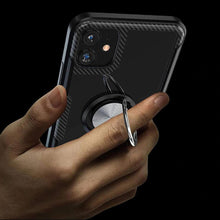Load image into Gallery viewer, iPhone 12 Shockproof Transparent Metallic Ring Holder Case
