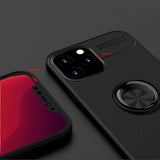 iPhone 12 Metallic Finger Ring Holder Matte Case