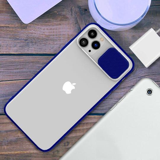 Camera Lens Slide Protection Matte Case - iPhone