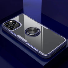 Load image into Gallery viewer, iPhone 12 Series Shockproof Transparent Metallic Ring Holder Case
