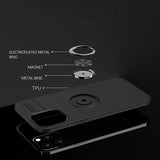iPhone 12 Pro Metallic Finger Ring Holder Matte Case