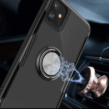 Load image into Gallery viewer, iPhone 12 Shockproof Transparent Metallic Ring Holder Case
